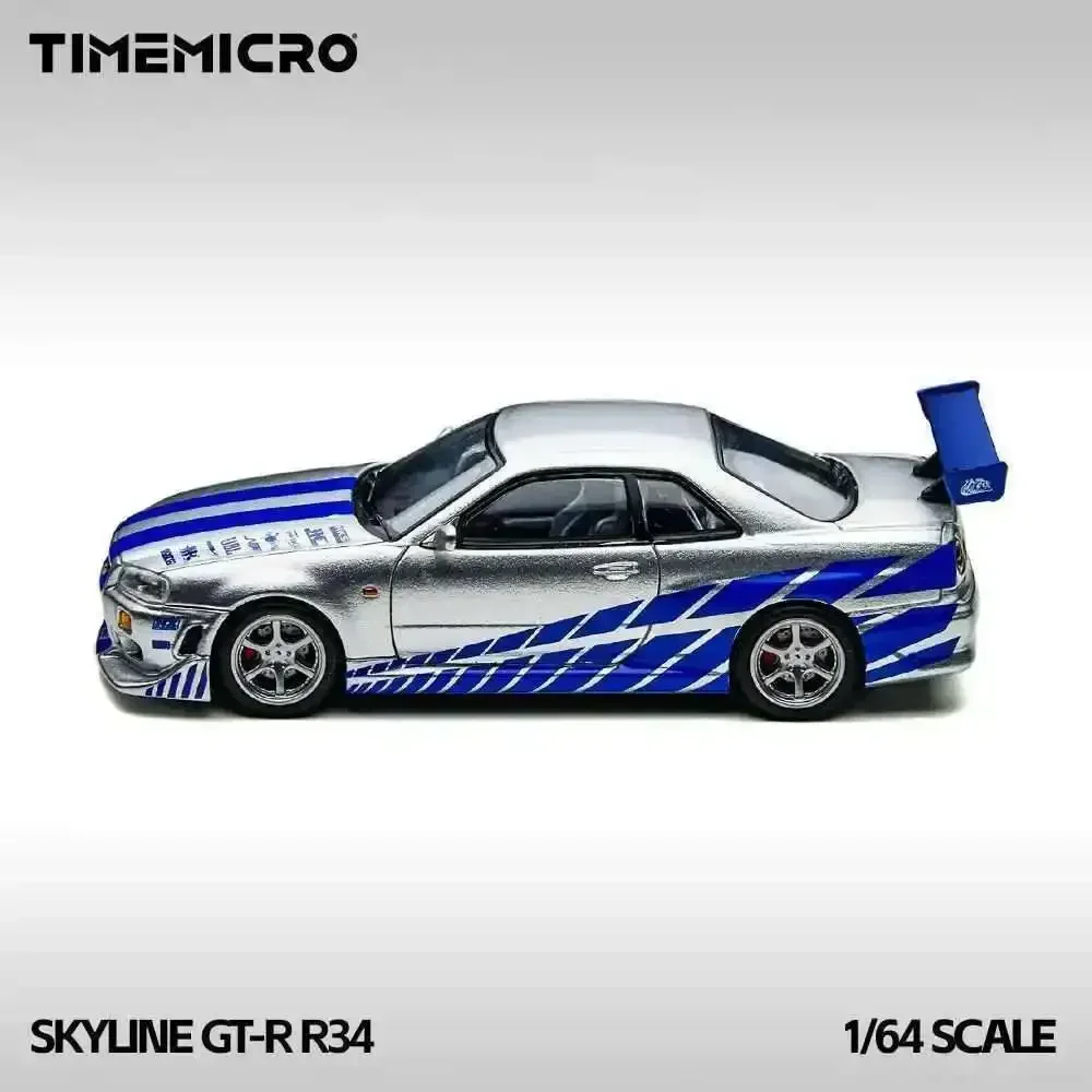 

PreSale Time Micro 1:64 Skyline GTR R34 F&F Diecast Diorama Car Model Collection Toy TM