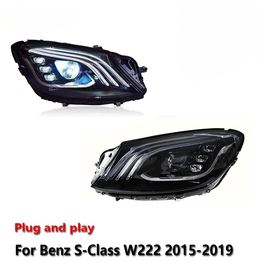 

Светодиодные фары в сборе для Mercedes-Benz S-Class W222 2015-2019: противотуманные фары, ДХО, стоп-сигналы, указатели поворота, подключение Plug and Play