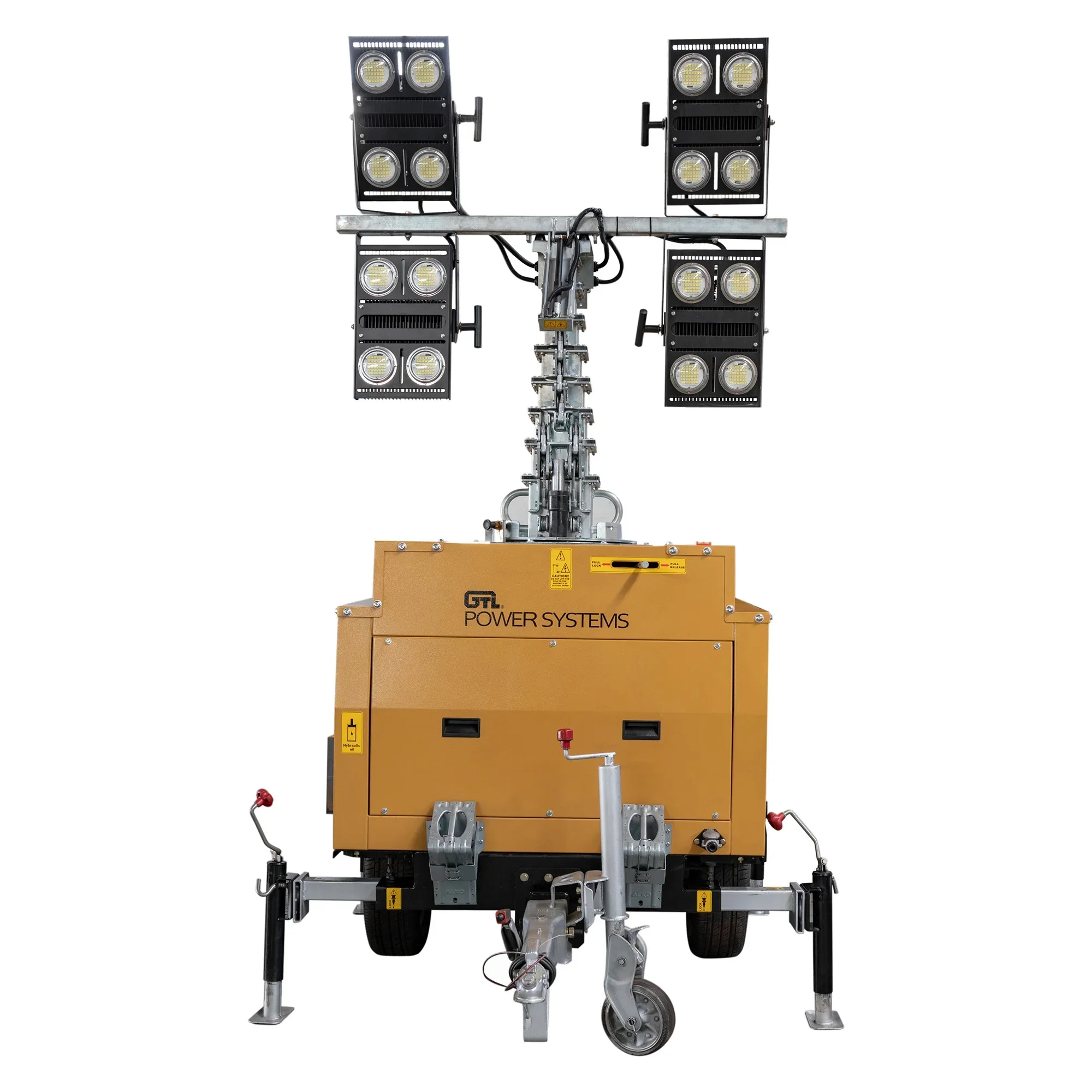 4*350W portable generator led mining lighting tower hydraulic type light tower