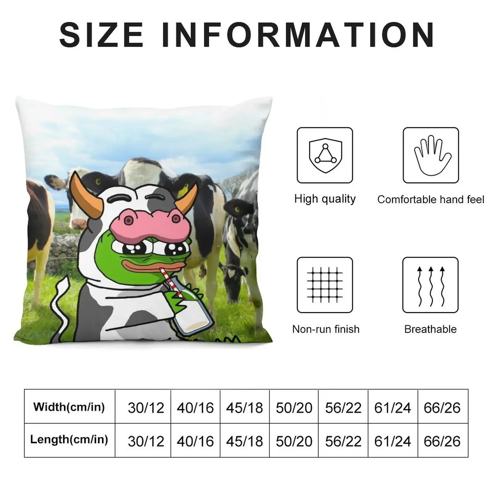 Pepe Cow Costume Throw Pillow Luxury Pillow Cover Christmas Cushion For Home pillow