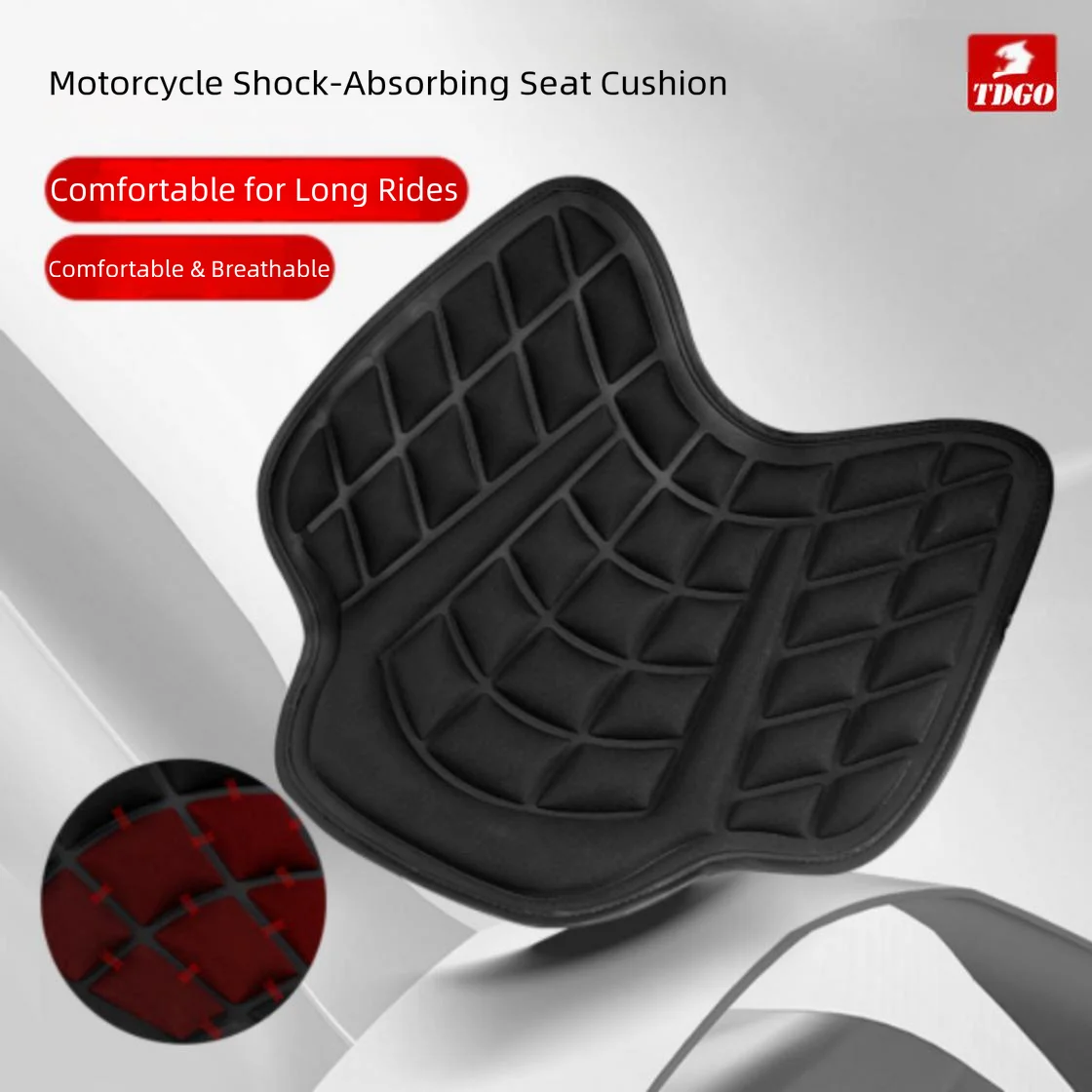Motorcycle 3D Seat Cushion Black Foam Soft Comfortable Breathable EVA Seat Covers Mats Motorcycles Electric Bike Accessories