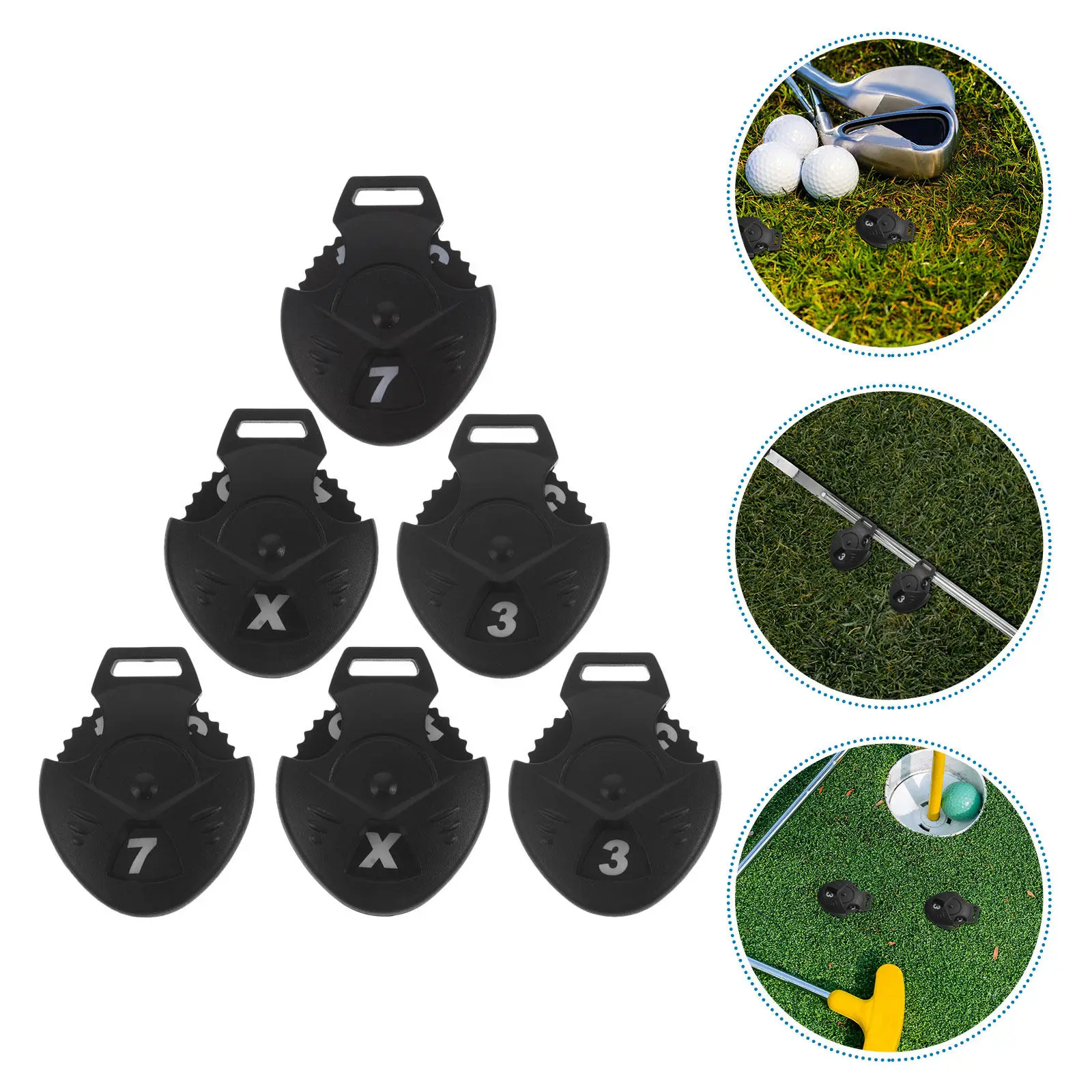 12Pcs Golf Club Number Labels Universal Headcover Tags Enhanced Head Number Signs for Quick