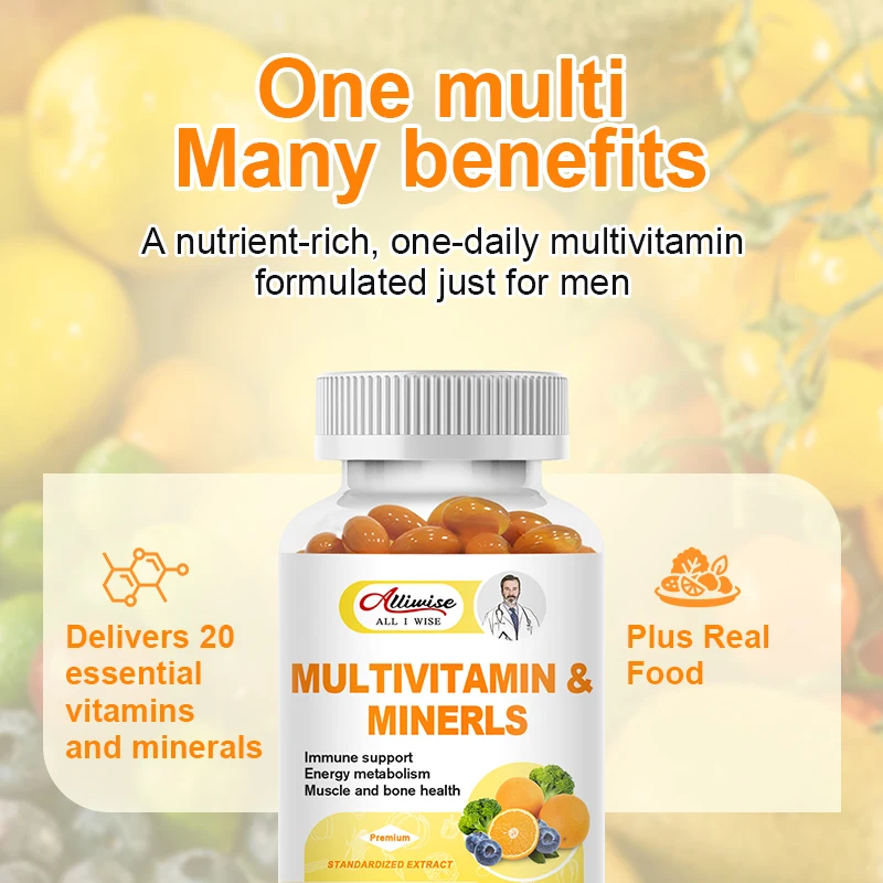 Alliwise Compound Vitamin for Men's Ultimate Health Bigger,Thicker, and Longer,enhance muscle growth,energy supplement