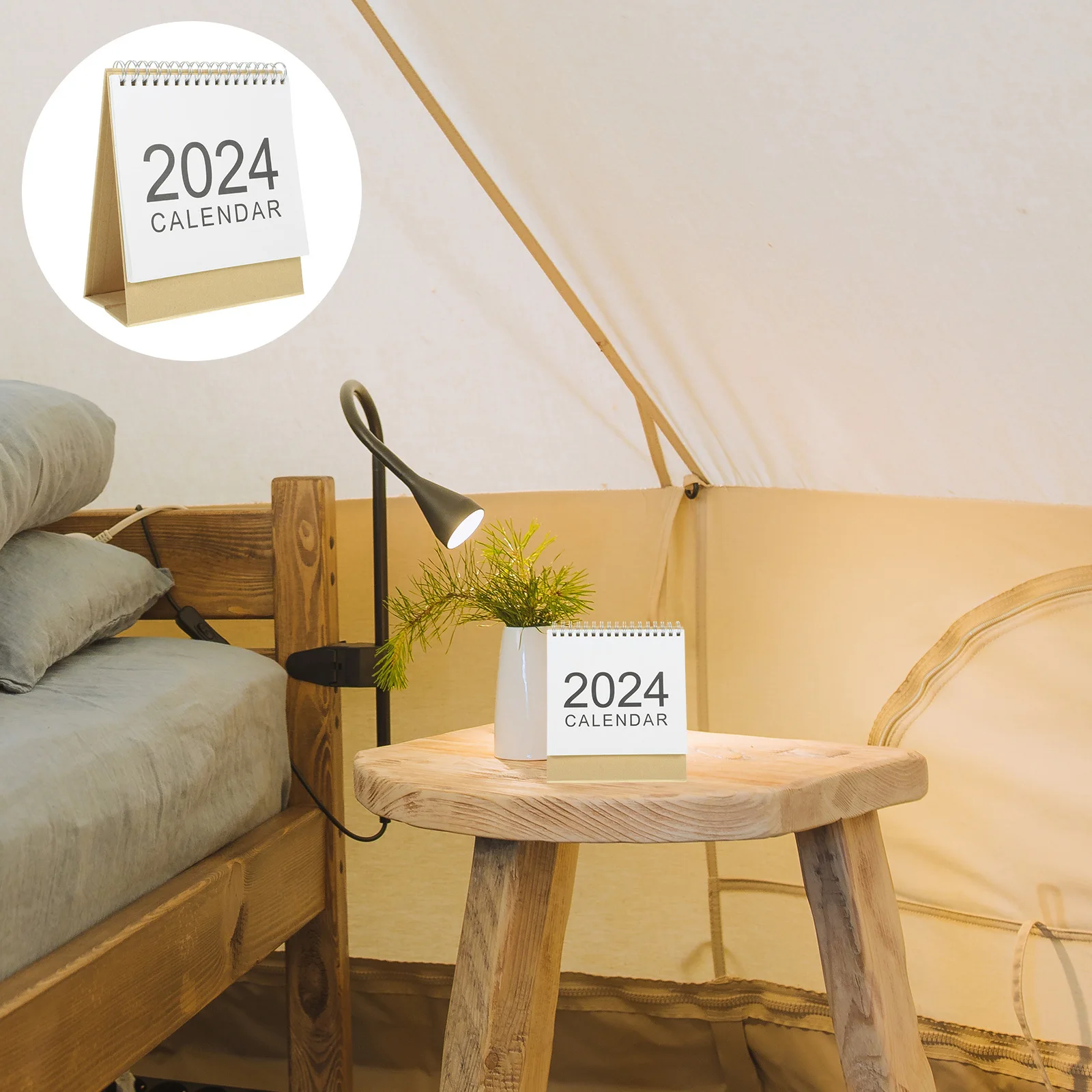 

Modern Standing Desk Calendar 2023 Thick Double Coil Binding Home Decor Calendar Ornament for Scheduling Daily Tasks