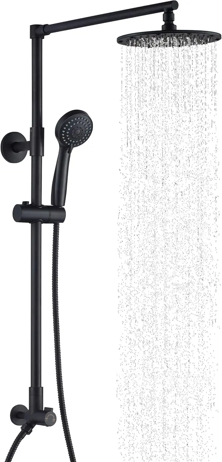 Polaris 3 Rain Shower System, 8” Rainfall Shower Head and Handheld Shower Combo, includes 3-Setting Handheld Spray