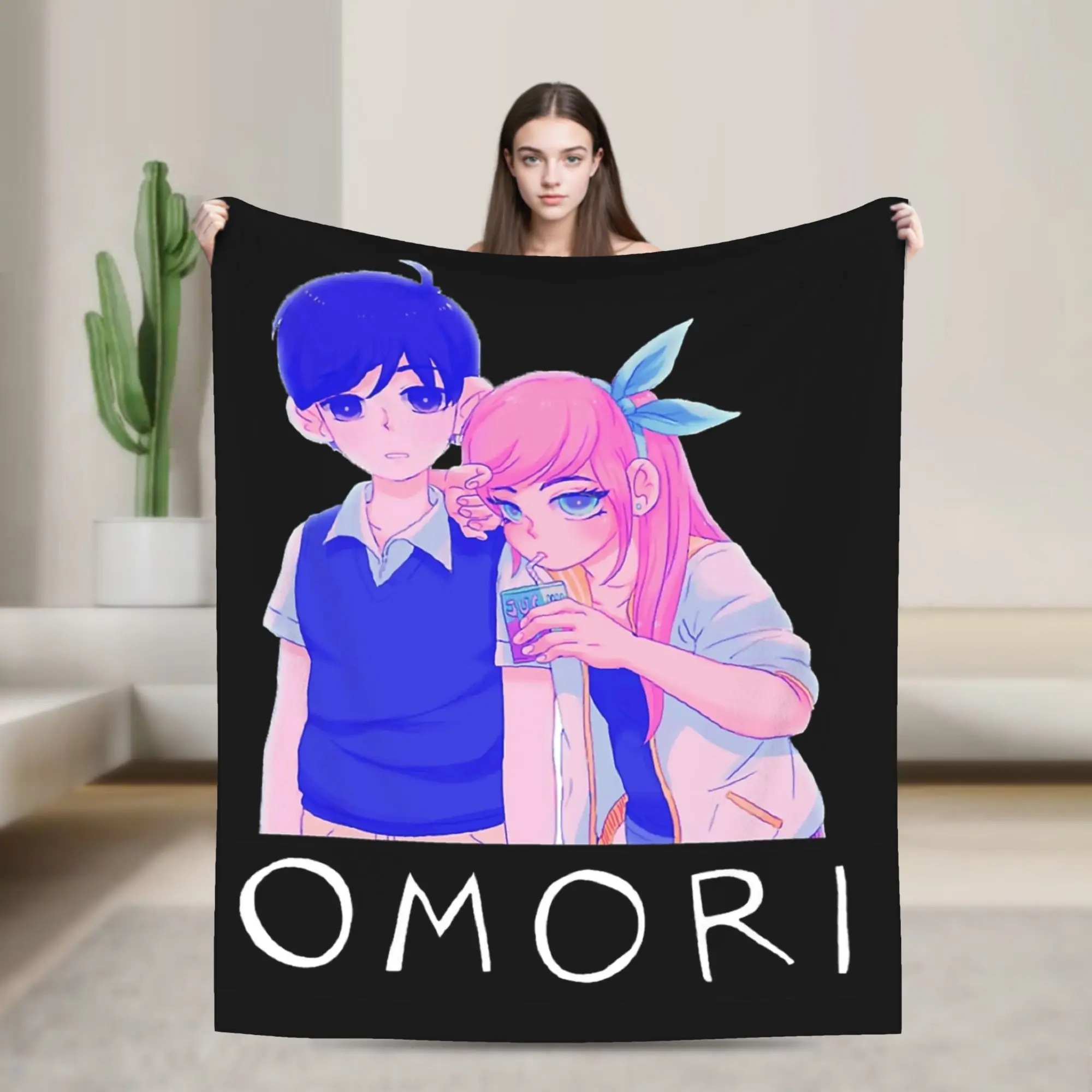 Omori Blanket Coral Fleece Plush Print  Portable Soft Throw Blankets for Sofa Couch Bedspread