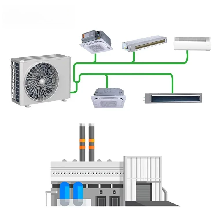 Btu R410A Multi-Zone Inverter Air Conditioner Low Noise WiFi Control Energy Saving 50/60Hz for Office