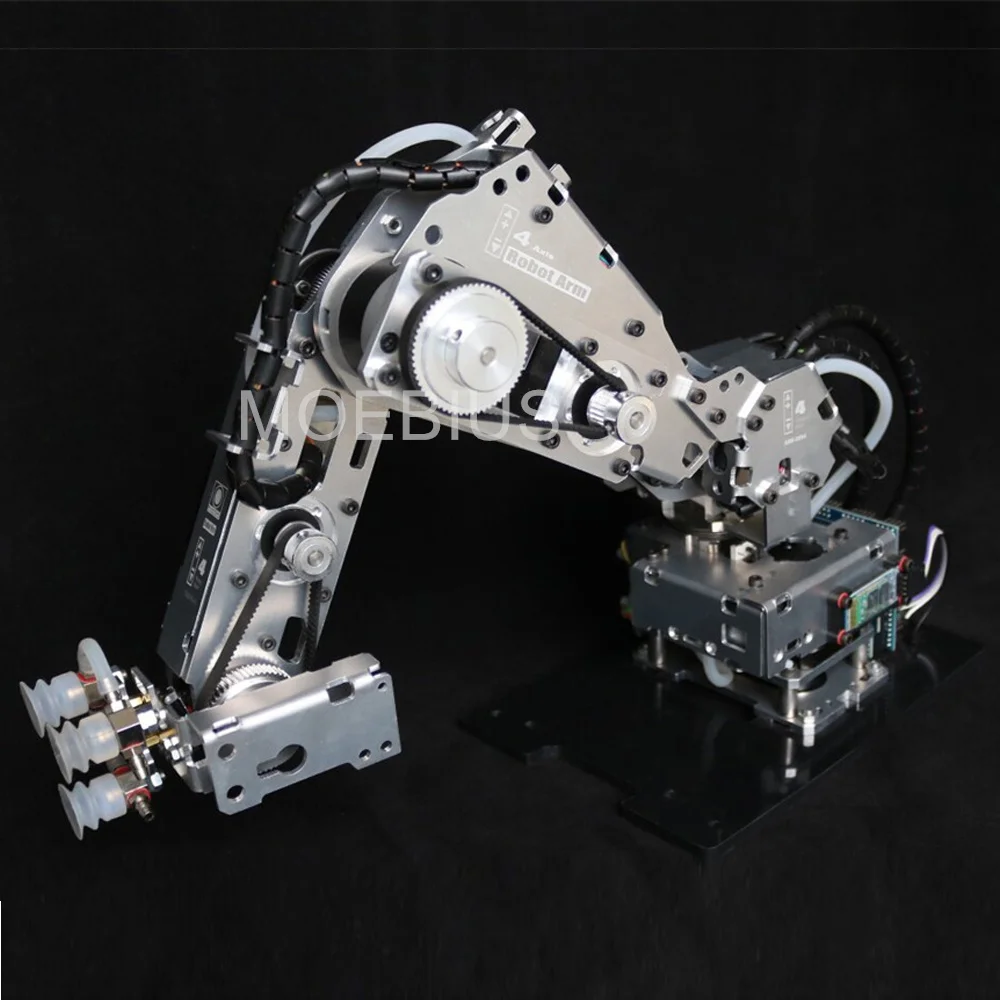 2026 Big Load Arduino 4 DOF Suction Pump Robot Arm with Planetary Gear Reduction Motor Industrial Teaching Robotics
