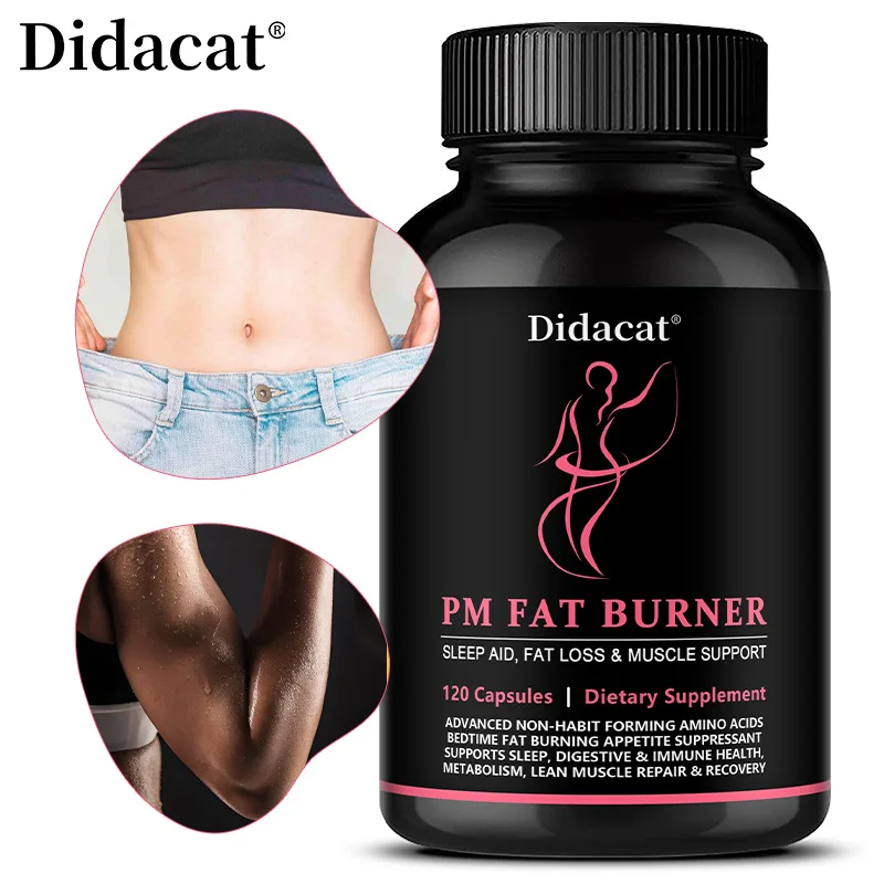 Fat Burner, Supports Muscle, Digestive Health, Healthy Weight Loss, Suppress Appetite Diet, Nutritional Supplement for Sleep Aid