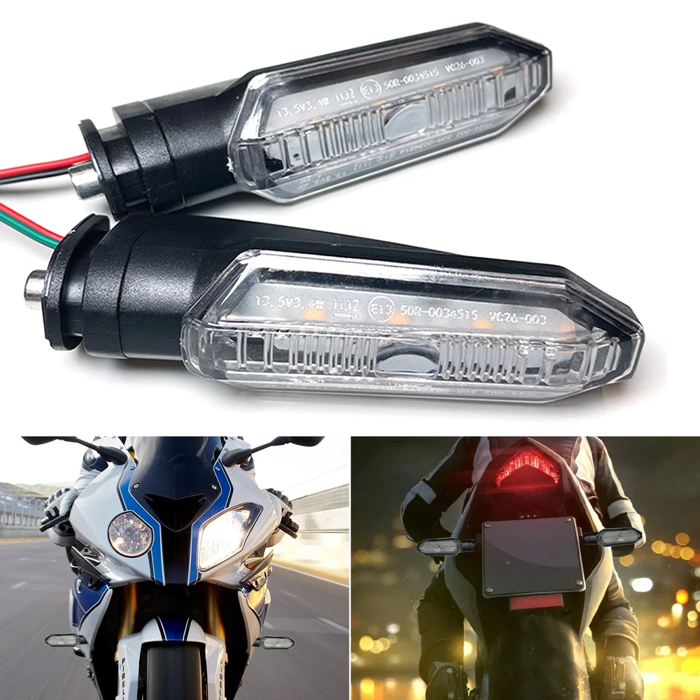 

Motorcycle Turn Signal 12V Dual Color DRL Amber Flowing Water Turn Signal Daytime Running Light for Honda CB150R CRF250L ADV150