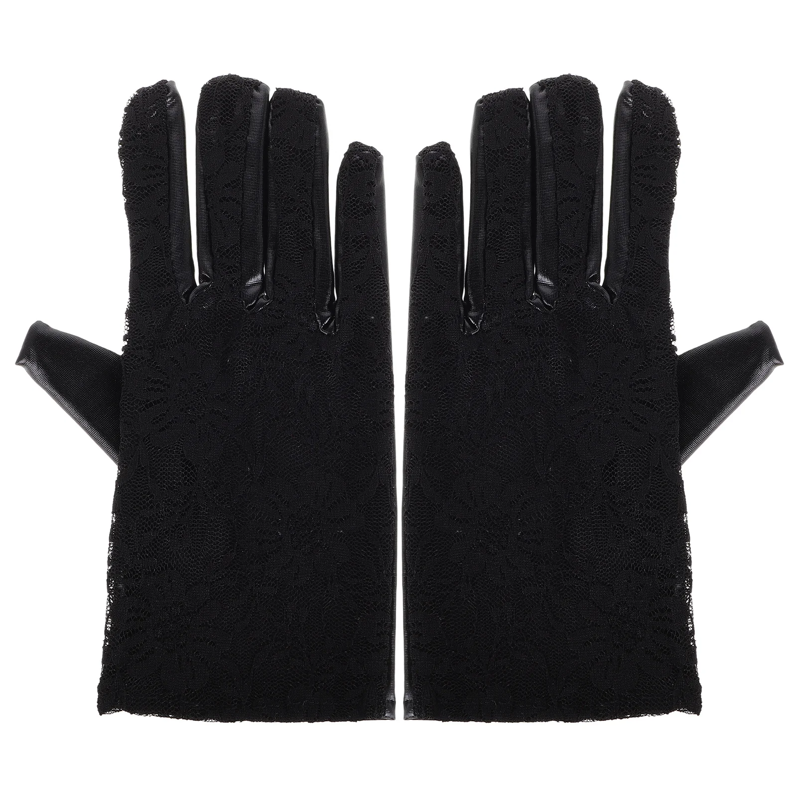

Ladies Mesh Lace Gloves Short Wedding Fashion Gloves for Tea Party Halloween Cosplay Elegant Hand Accessories