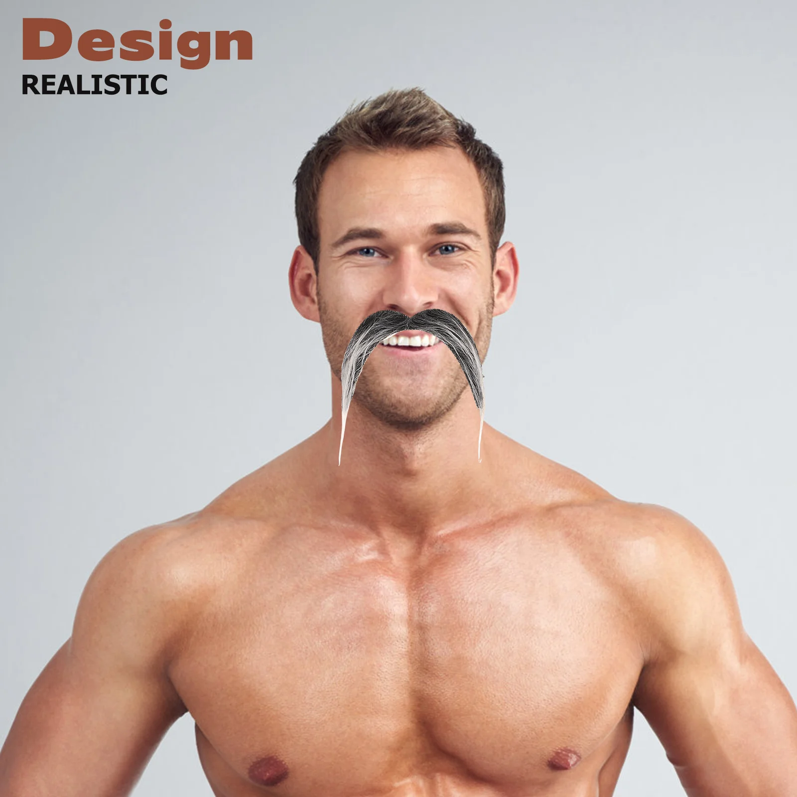 

Realistic Mustache Fake Beard Lifelike Simulation for Cosplay Party Decor Easy Wear Comfortable Fit Exquisite Design