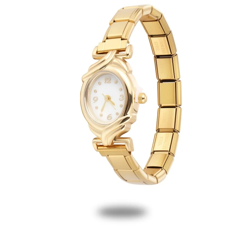 2026 Wholeasle 9MM DIY Charm High Quality Stainless Steel Watch Bracelet Bangle Oval Digit Watch Head Fashion Women Mens Jewelry