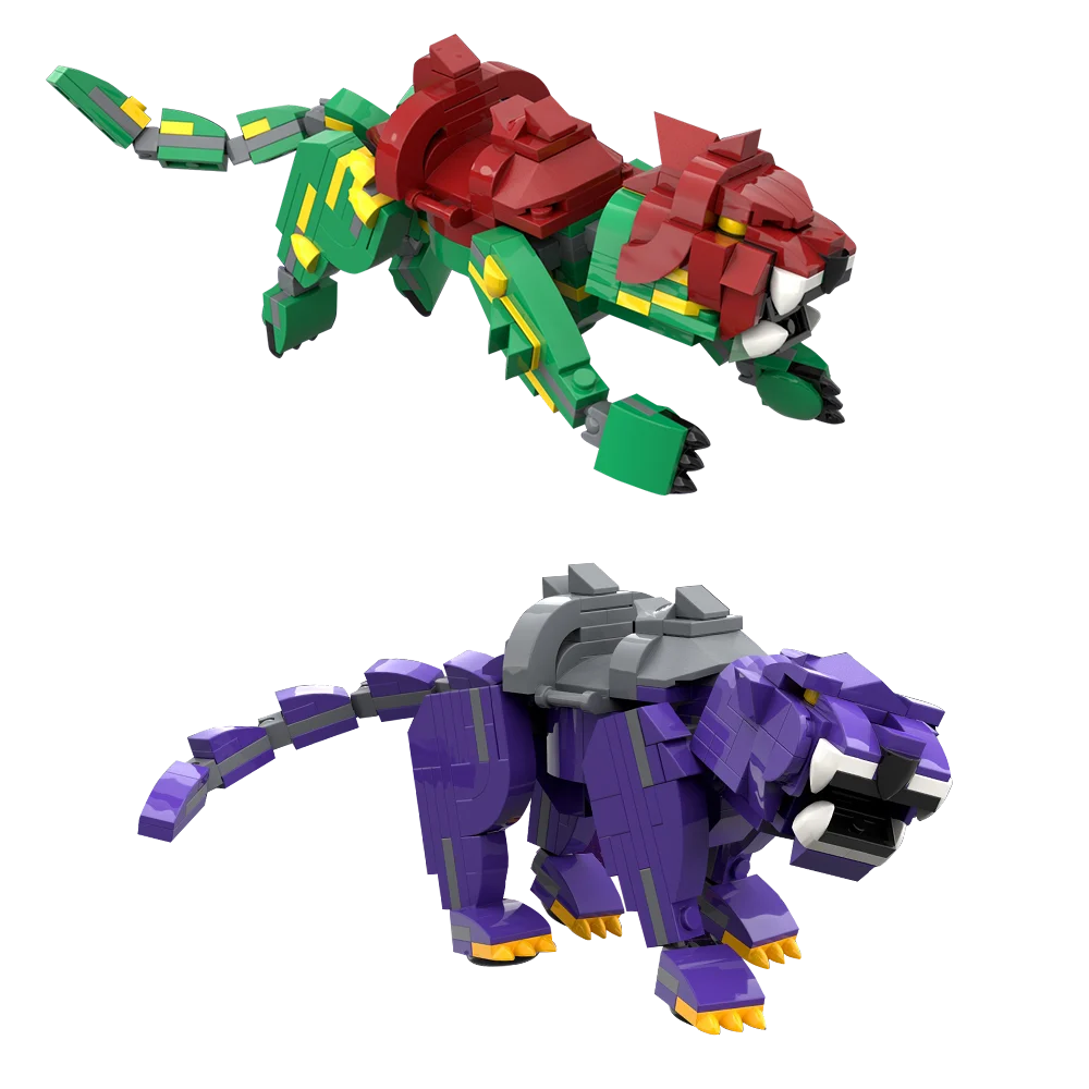 Gobricks MOC The Giant of the Universe (He-Man) Battle Cat & Panthor Model Bricks DIY Assembly Toys Building Block Set For Gift