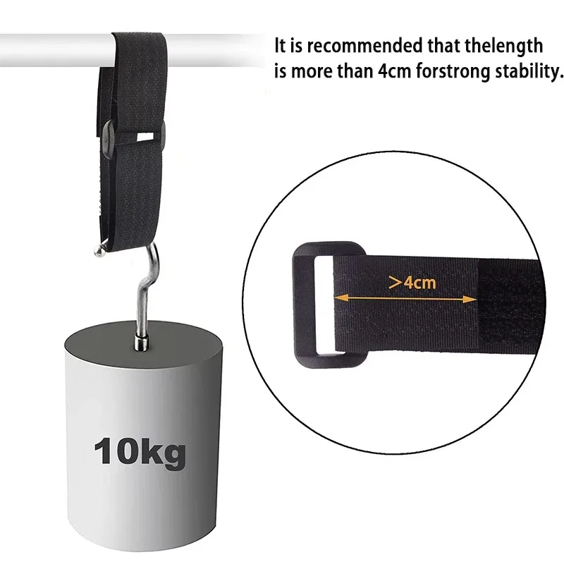 5M Reusable Nylon Hook Loop Fastening Cable Tape Cut-to-Length Self-Adhesive Securing Strap With Buckle For Organizer Or Storage image 4