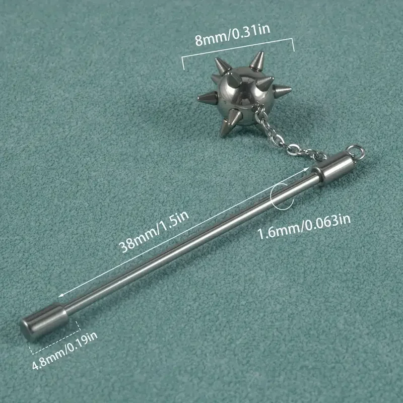 1PC Surgical Steel Meteor Hammer Dangle Trident Industrial Barbell Helix Cartilage Tragus Earring Piercing Straight Bar Jewlery