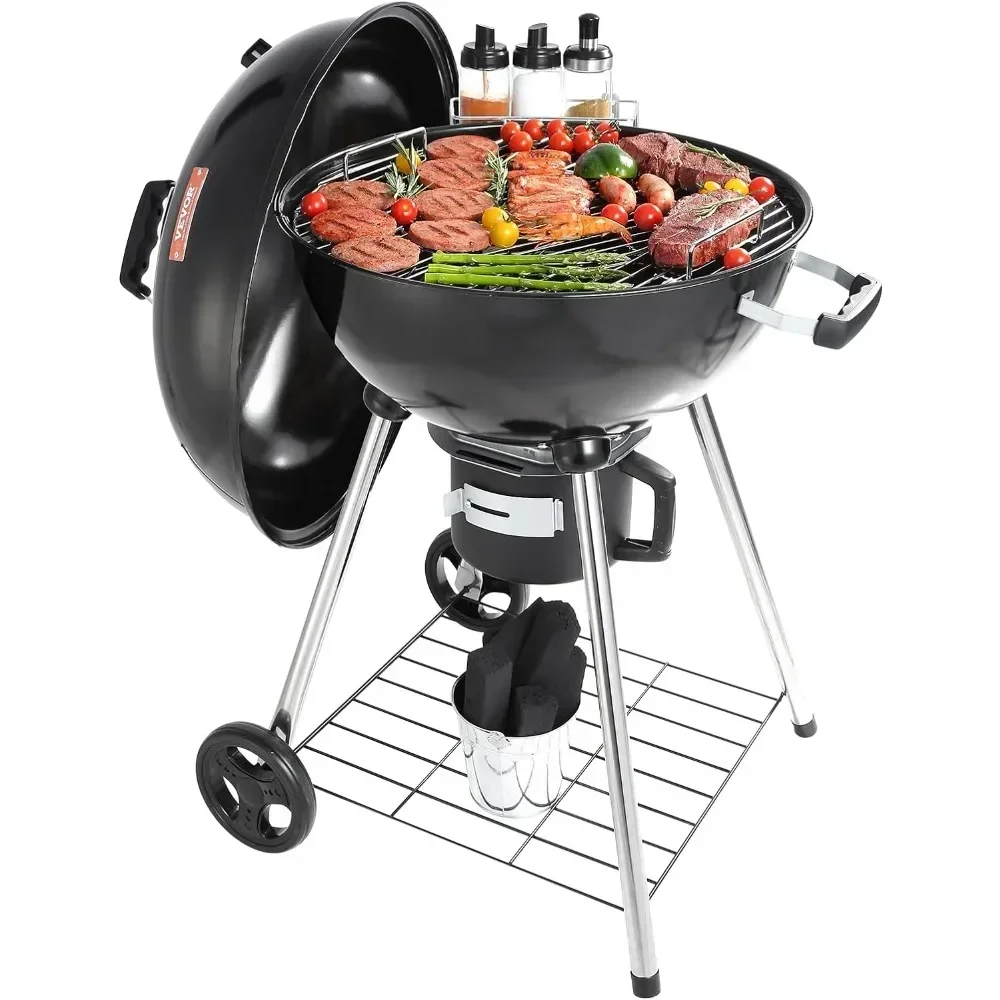 

BBQ Grill 22Inch Charcoal Grill with Bowl,Portable with Wheels for Outdoor, for Patio Backyard.parrilla Portátil Barbecue Grills