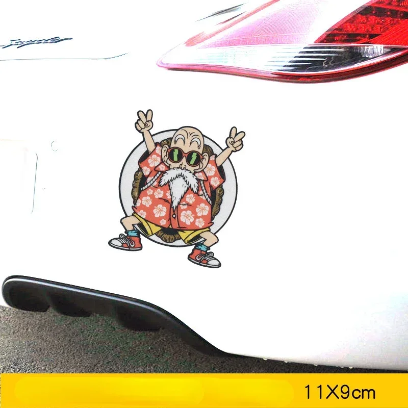 Dragon Ball Son Goku Funny Car Sticker Cute Figure Stickers Decoration for Trunk Windshield Bumper Motorcycle Helmet Accessories