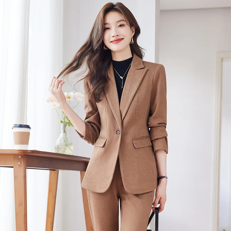 Woolen Blazer Women's Autumn and Winter2024New High-End Business Professional Formal Wear Commuters' Workwear Suit Suit