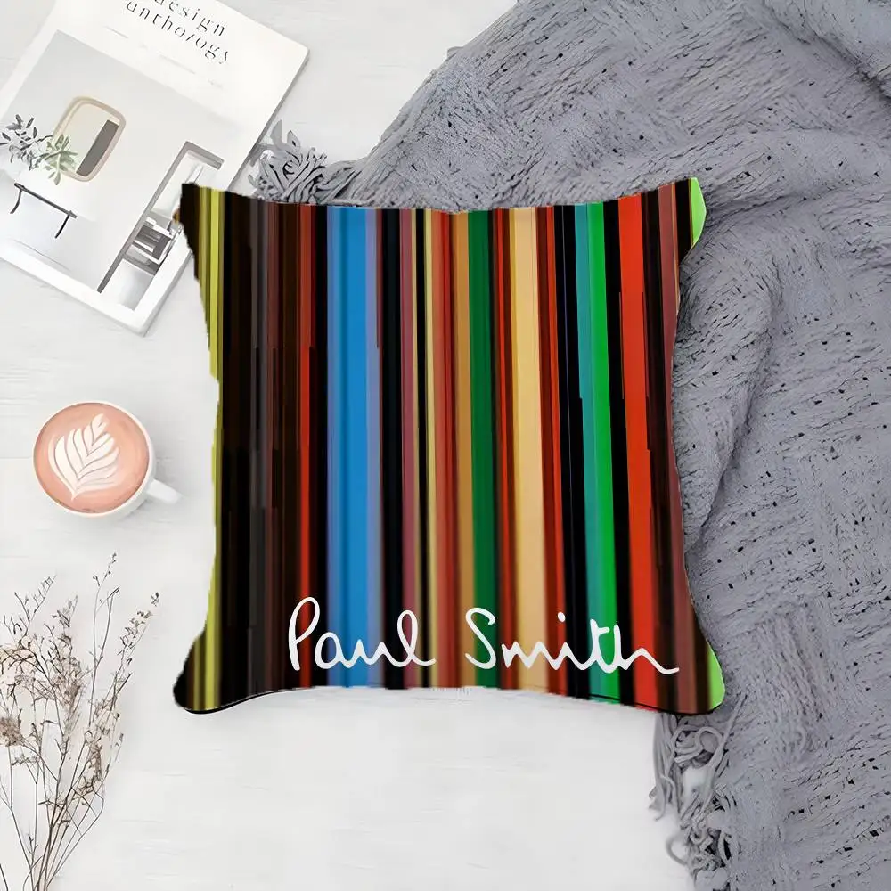 Home Decor Colorful Stripes Paul Smith Pattern Pillowcase Pattern Cushion Cover Suitable for Sofa Bedroom Car Pillow Cover