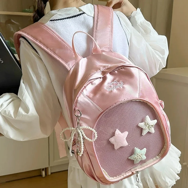 Bow Star Macaron Backpacks Itabag Y2K Japan Korea Harajuku Multi Use Backpack Back To School Student High Capacity Backpacks New
