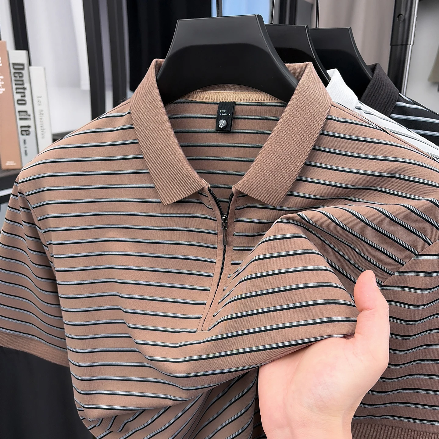 Short-Sleeved T-Shirt Men's Summer Clothing Fashion Trend Comfortable Versatile Breathable Loose High-Quality Casual Polo Shirt