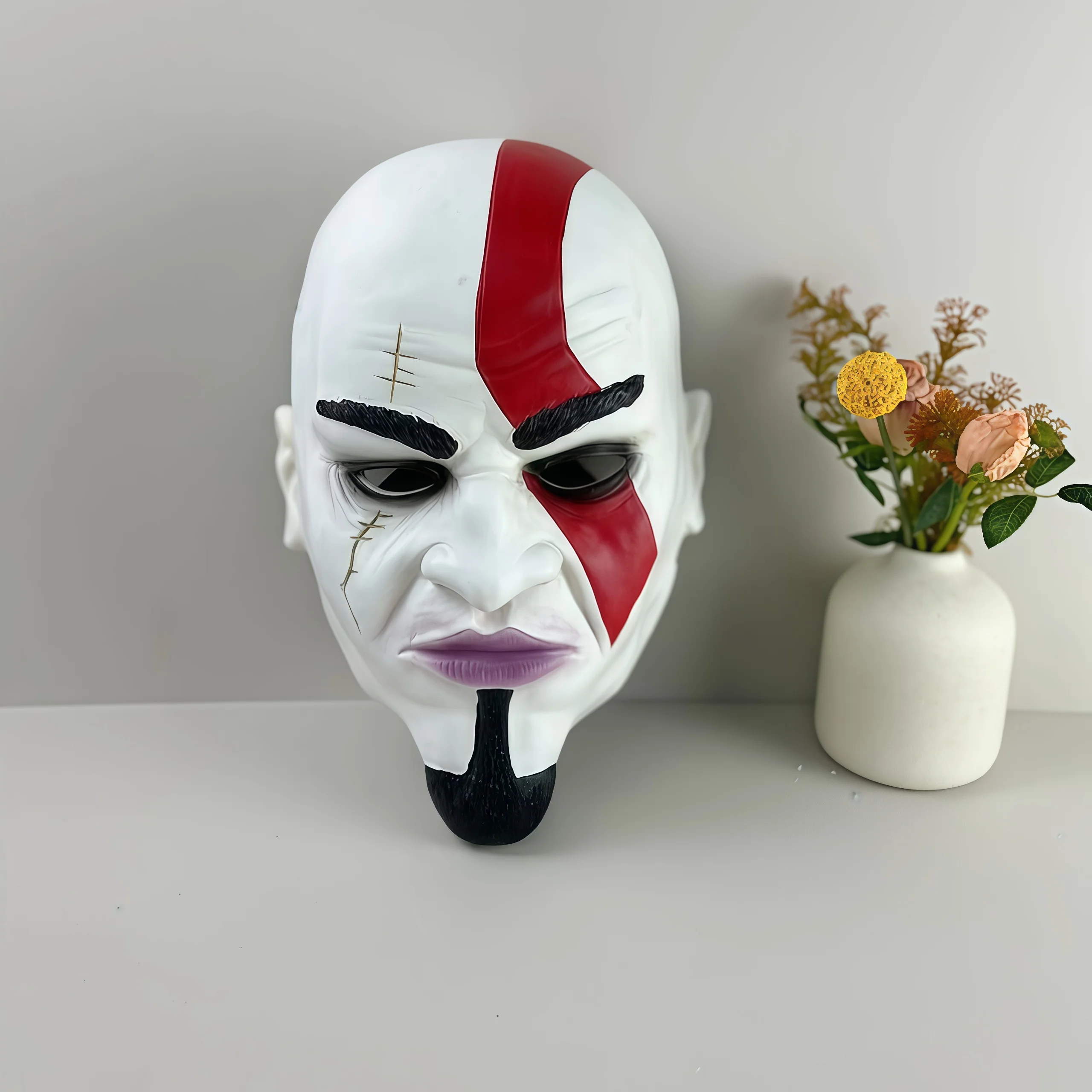 Halloween, Weihnachten, Ostern Home Party, Spukhaus-Szenen-Requisiten, Dekorationen, Streiche, Cosplay, handgefertigte Kunsthandwerksmasken aus Kunstharz