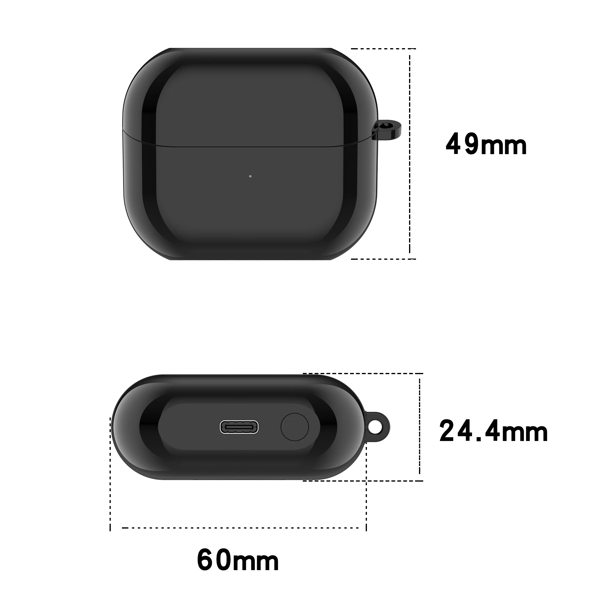 حافظة شحن لسماعات الأذن اللاسلكية بتقنية البلوتوث لهاتف Galaxy Buds3 pro R630 تدعم شحن لاسلكي ومنفذ من النوع C، بدون سماعات أذن