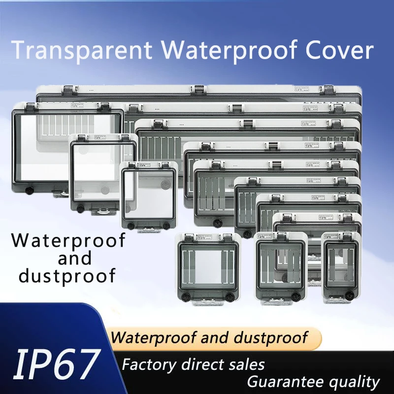 

IP67 Transparent Protection Electric Junction Box Panel Cover Waterproof Protective Window Cover Circuit Breaker Switch Box