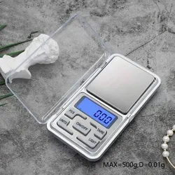 500g/0.01g Electronic Jewelry Scale Stainless Steel Mini Pocket Scale Mobile Phone Scale, Electronic Carat Scale 1 PC