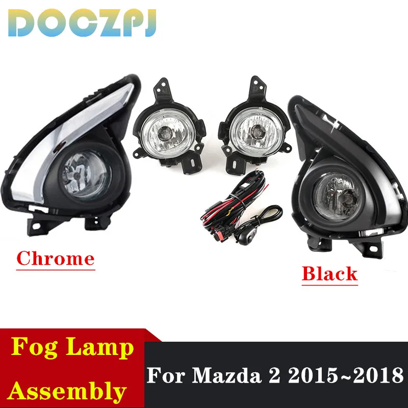 

1Set Car Front Fog Lamp Assembly For Mazda 2 2015 2016 2017 2018 Foglight With Wire Harness Upgrade Kit