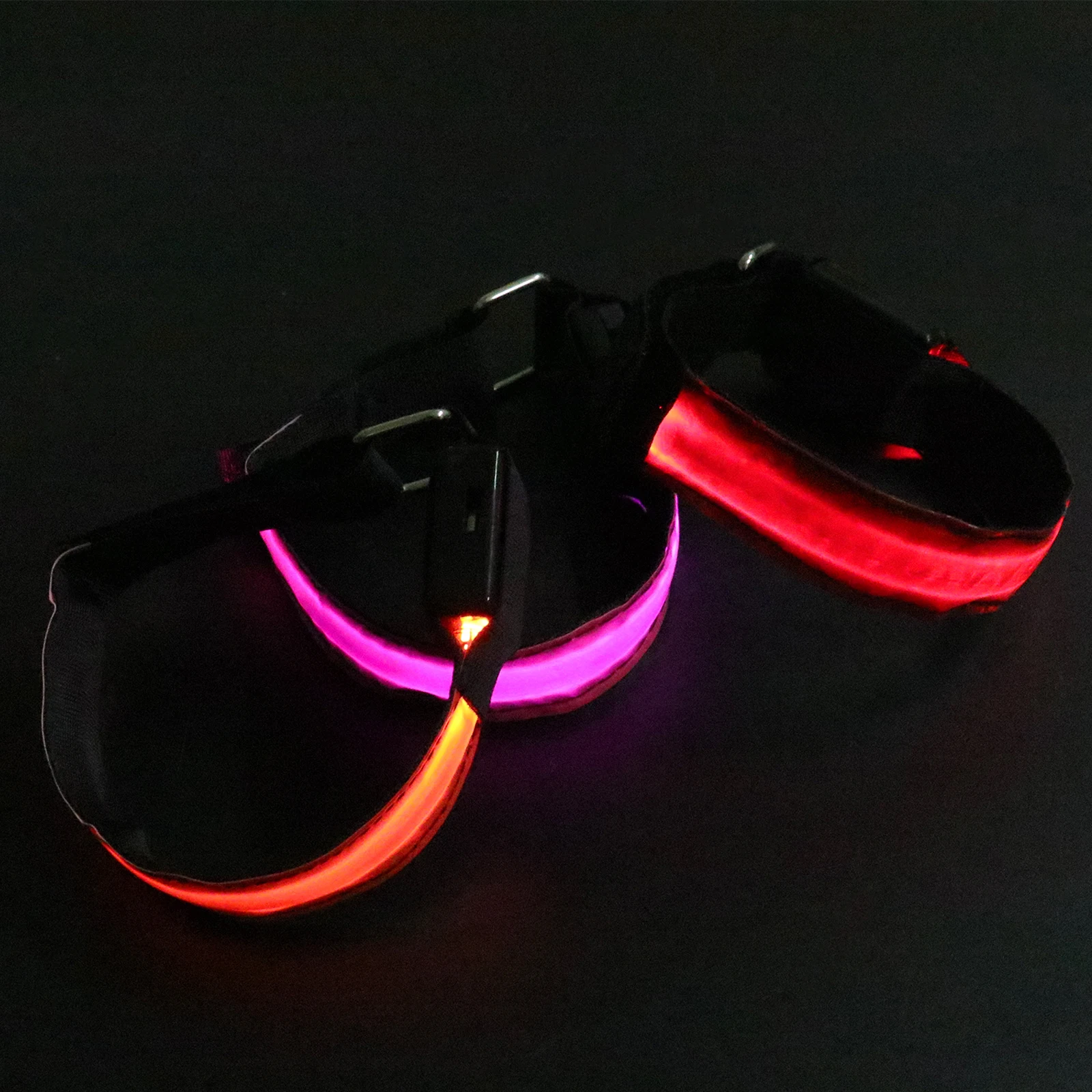 

6pcs LED Glowing Armlets Armb Lights Luminous Sports Straps Night Running Jogging Cycling Camping Hiking Outdoor Activities