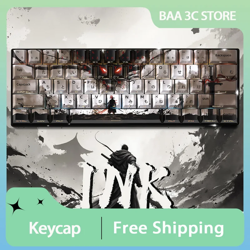 

129 клавиш Swordsman PBT Keycap Cherry Profile, боковые термосублимационные переключатели MX, аксессуары для игровой клавиатуры для Wotting/ez63