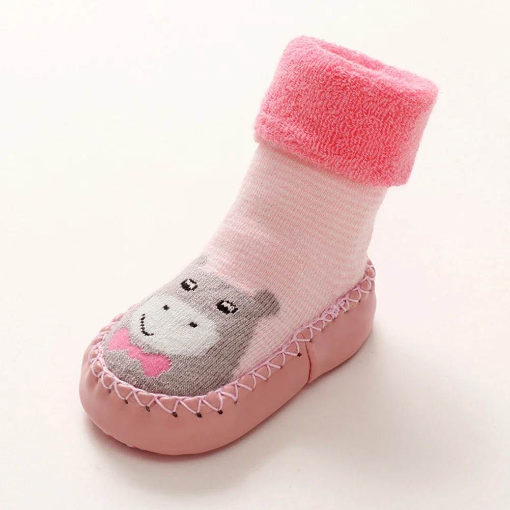 

1Pair Anti-Slip Learning Socks Toddler Baby Cotton Cartoon Infant Socks 15-23 Months Pattern Breathable Non-Slip