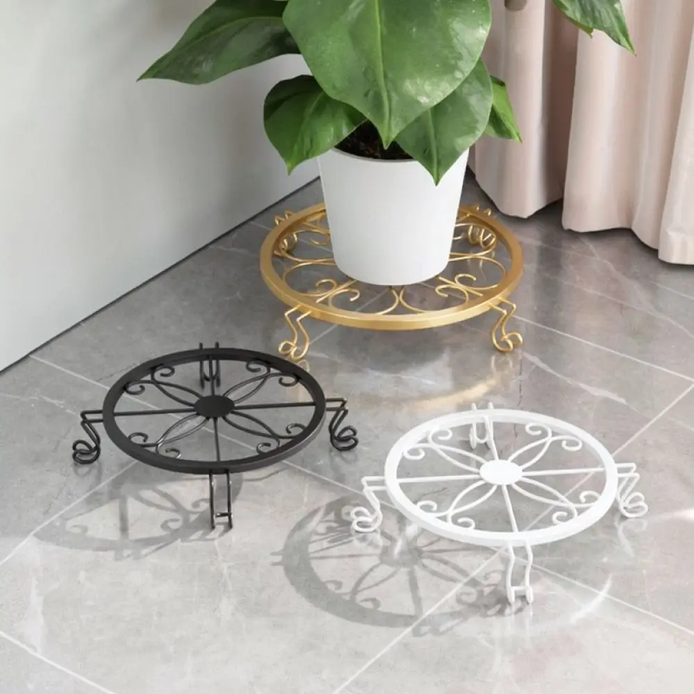 Modern Rolling Plant Caddy Metal Flower Pot Stand For Indoor Outdoor Garden Balcony Patio Decoration Plant Display Rack
