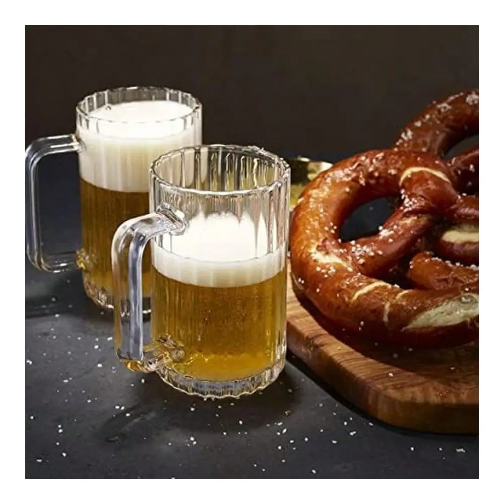 Pint Glasses, Classic German Stein Beer Mug, 16 Oz. Set Of 2 - Detail 1