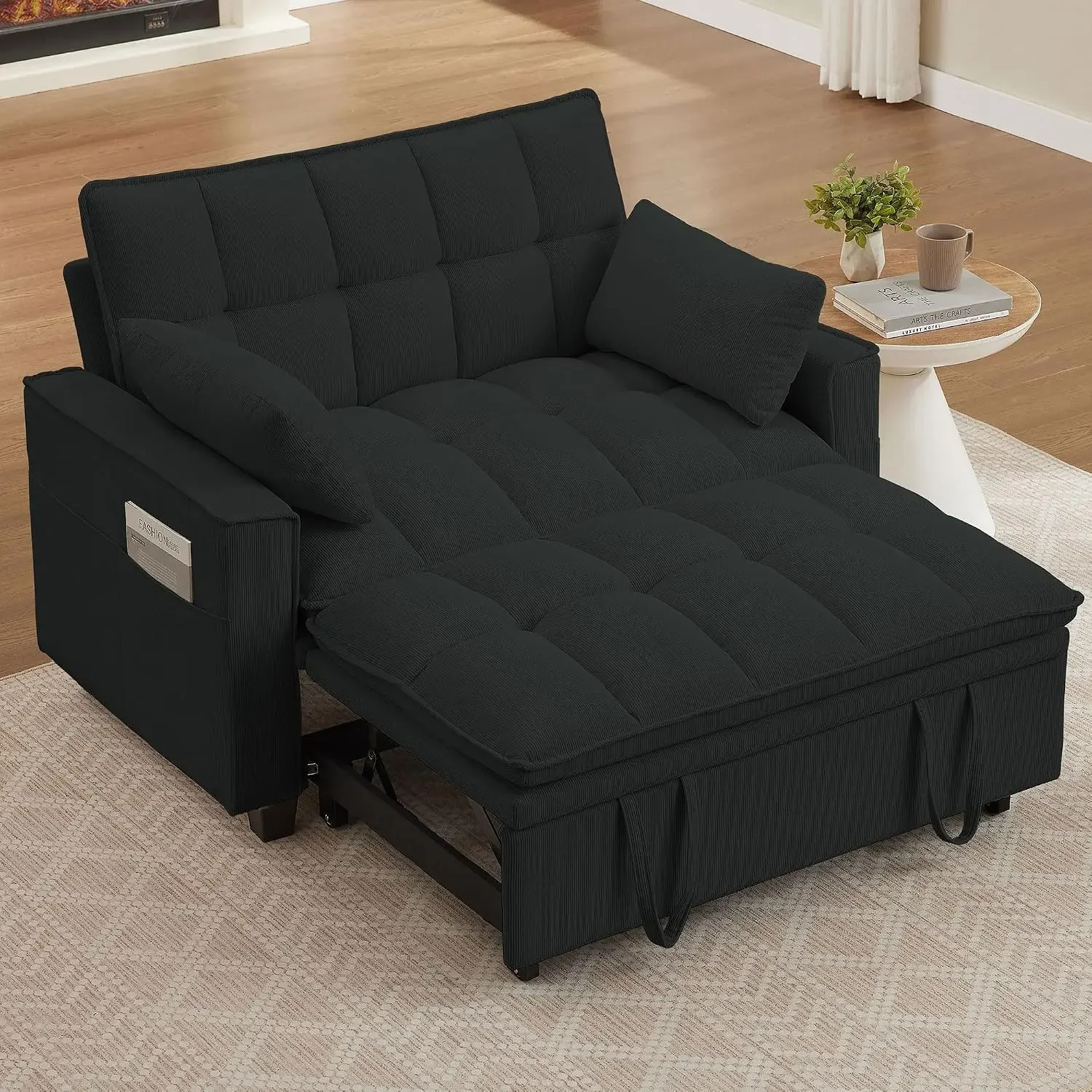 3 in 1 Convertible Sleeper Sofa Bed, 48