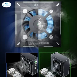 Qianli-ventilador de refrigeración ajustable MEGA-IDEA, lámpara de curado UV, disipación de calor, escape de humo para PCB, placa base, Chip, reparación