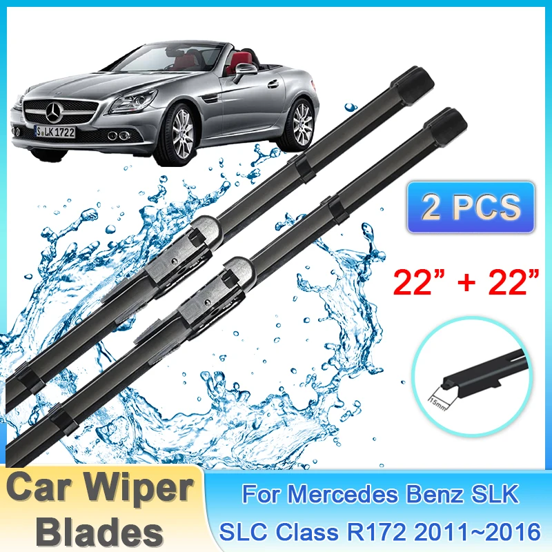 

For Mercedes Benz SLK SLC Class R172 2011~2016 2015 Wiper Blades Tablet Front Windshield Windscreen Washers Car Tool Accessories