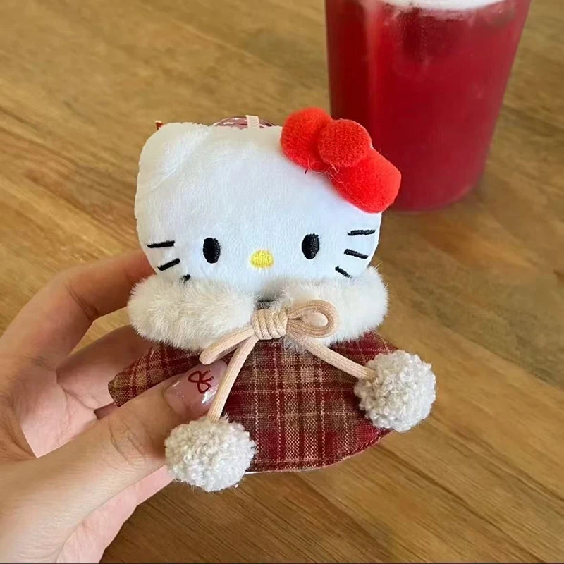 

Аниме Sanrio Hello Kitty, плюшевое пальто, плащ, брелок для девочек и женщин, школьная сумка, сумка через плечо, кукла, подарки на Рождество и день рождения