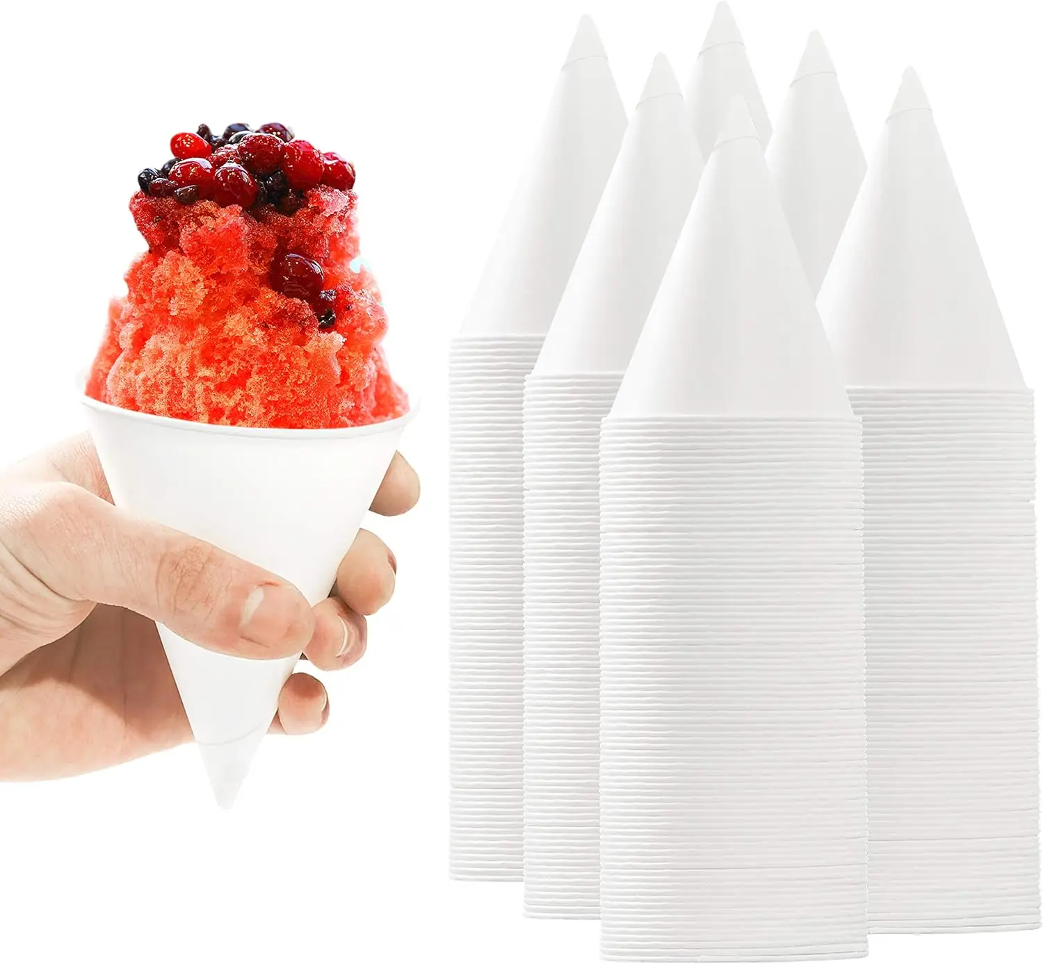 

Eco Friendly Leak Proof 6 Oz Paper Cups 600 Pk. Perfect Snow Cone Cup for Kids Parties or Weddings. Great Paper Cup for