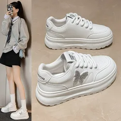 Zapatillas de deporte informales con suela blanda para mujer, zapatos de plataforma con bloque de Color de malla, de diseñador, a la moda, para otoño, 2024