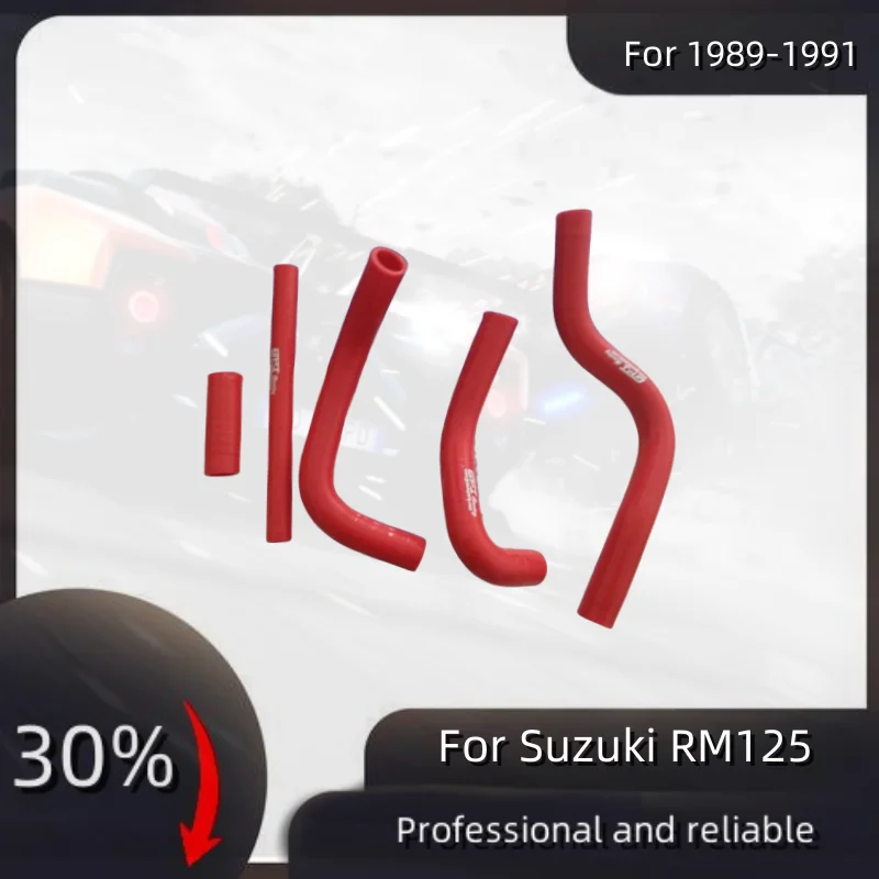 

For Suzuki RM125 1989-1991 RM 125 Silicone Radiator Hose Pipe Tube Kit 1989 1990 1991