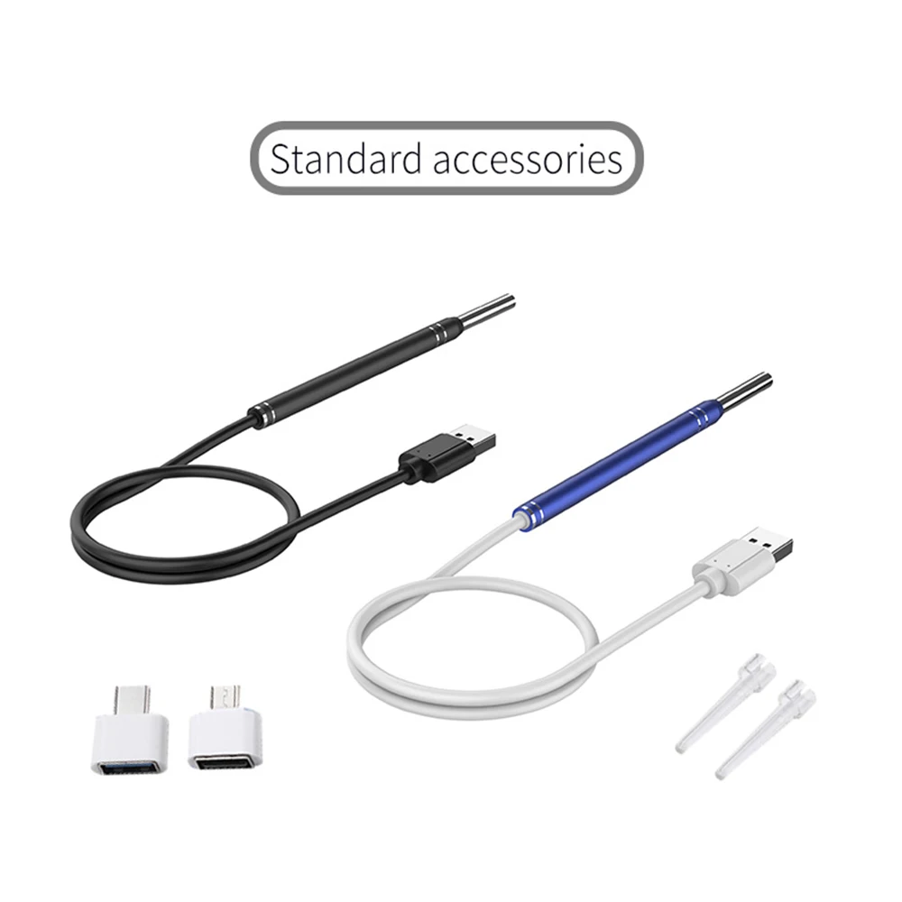 UT06 Usb Endoscope Camera 5.5mm Lens Digging Smart Ears Scoop Picking Stick Tool Portable LED Lights Comfortable Ears Medical 1m