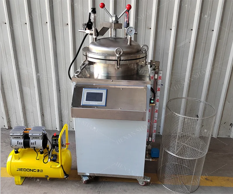 Autoclave verticale per sterilizzatore a vapore industriale per alimenti da 100 litri Macchina per sterilizzazione verticale per autoclave