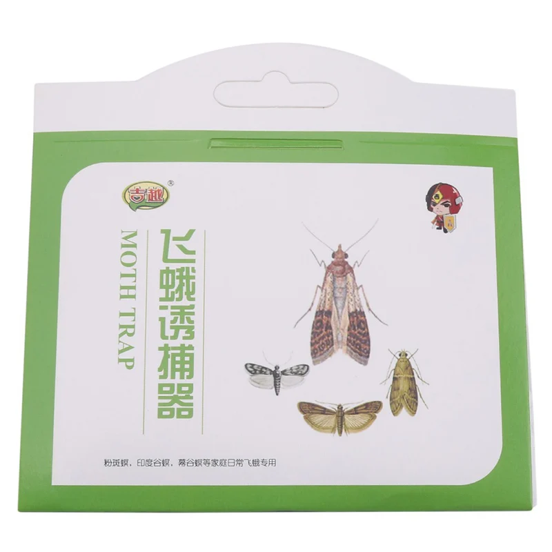 5pcs/bag Insecticide household cleaning green moth trap insecticidal trap sticker Moth trap