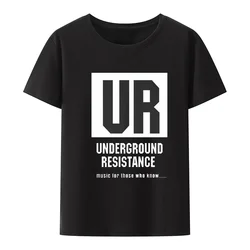 Underground Resistance Detroit Techno Pioneers Jeff Mills Robert Hood Acid House Cotton T Shirt Men Women Casual Streetwear