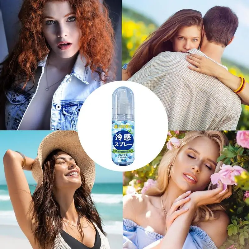 Cooling Face Spray Summer Cooling Spray For Face & Body Long-lasting Cool In Summer Portable Hot Flash Relief Spray For Outdoor