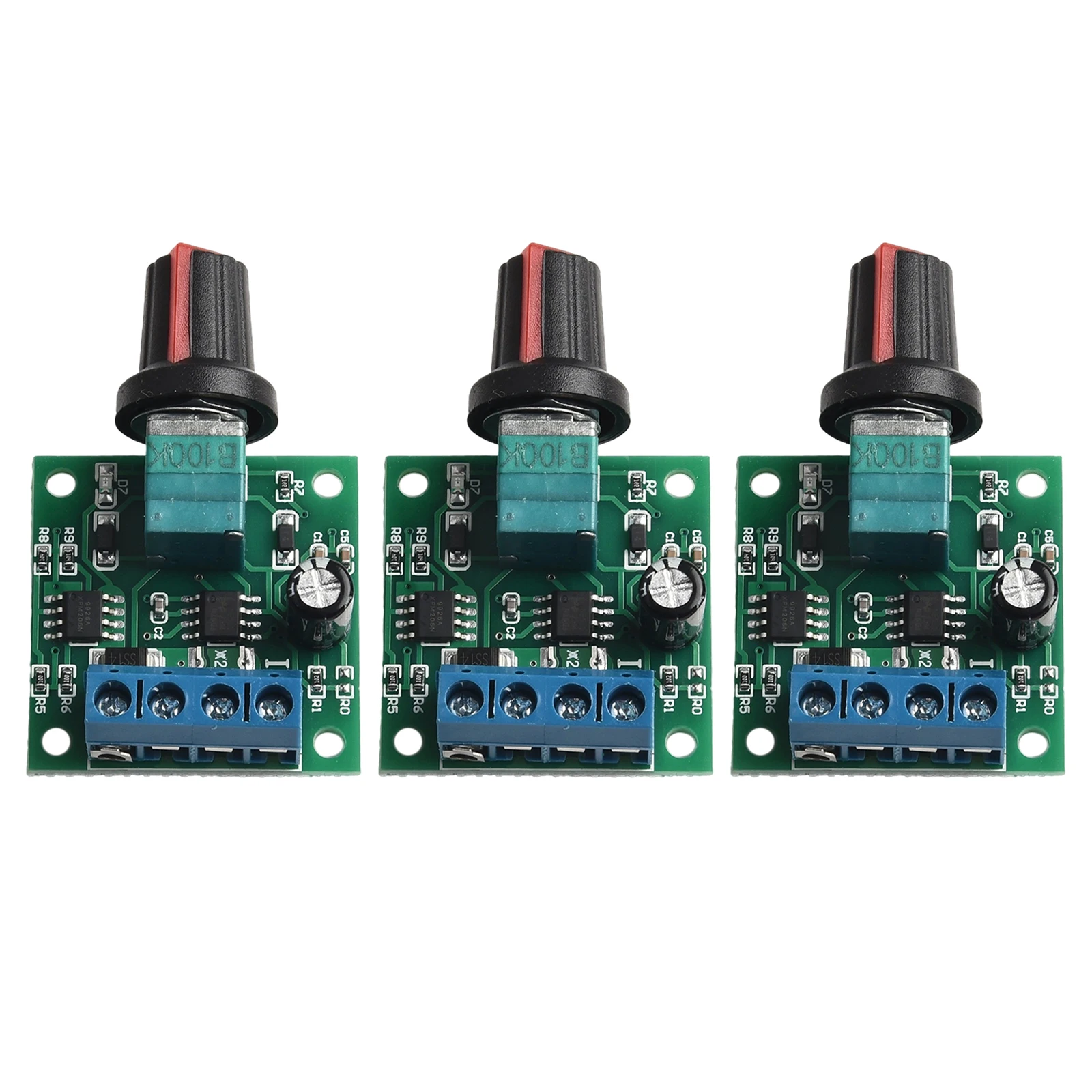 Speed Controller Regulator DC Motor Governor 2A 32x32x15mm Potentiometer Mode Adjustable Barrier Terminal Block