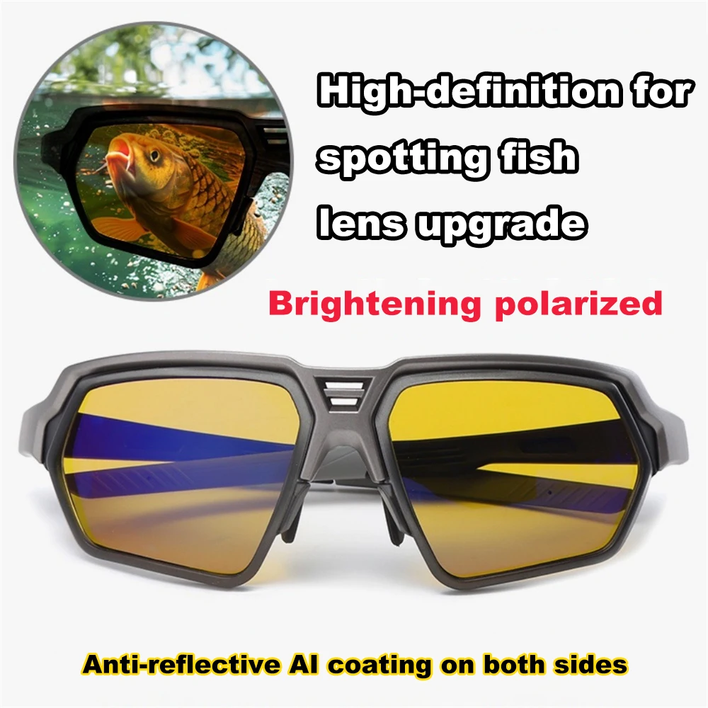 

Polarized Fishing Sunglasses 99% UV400 - Anti-Glare HD Lens for Driving/Lure Fishing Blue Mirror Coating & Lightweight Frame